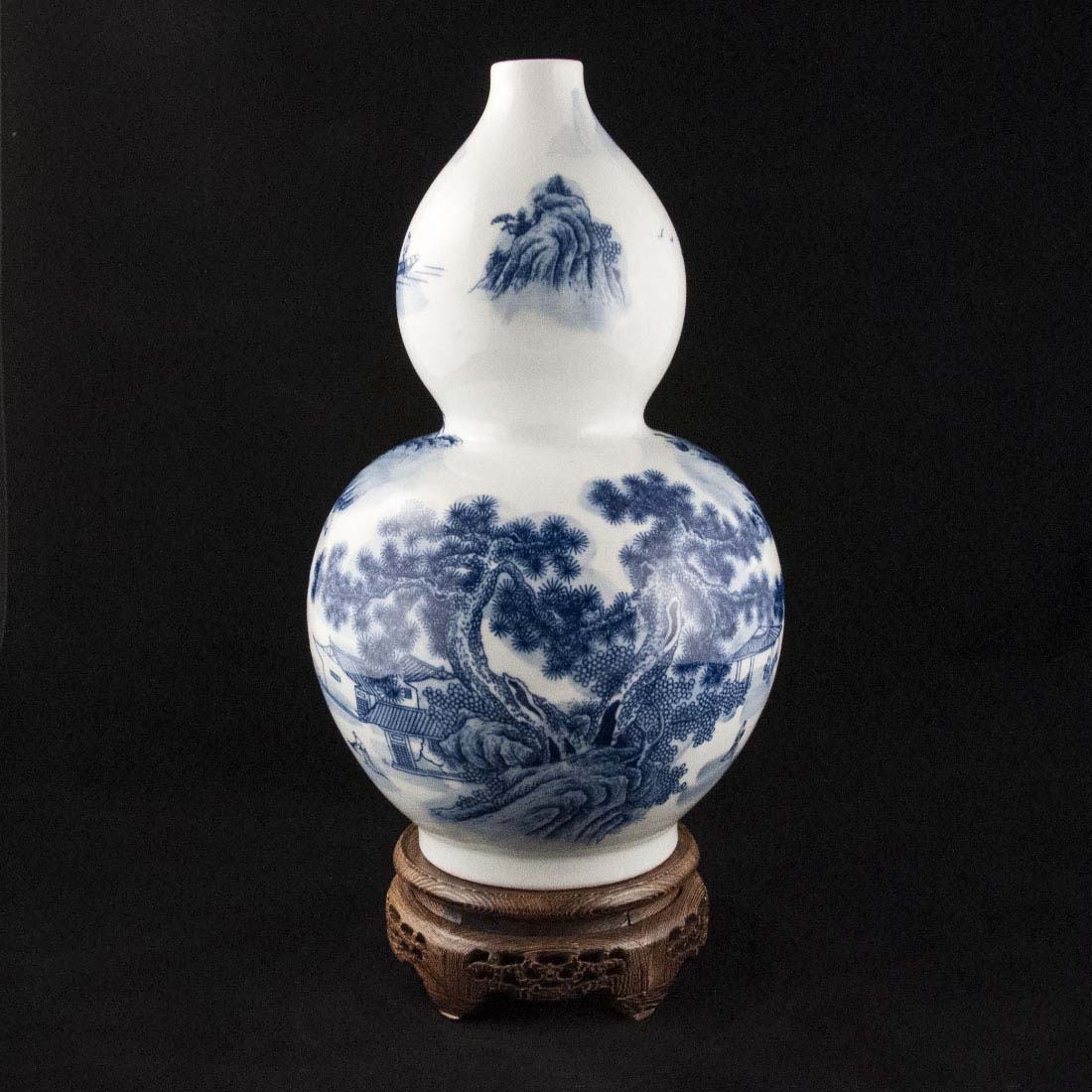 Китайская фарфоровая ваза «Blue & White» - бело-синий фарфор в интернет-студии декора / шоурум | ChinaHouse.studio