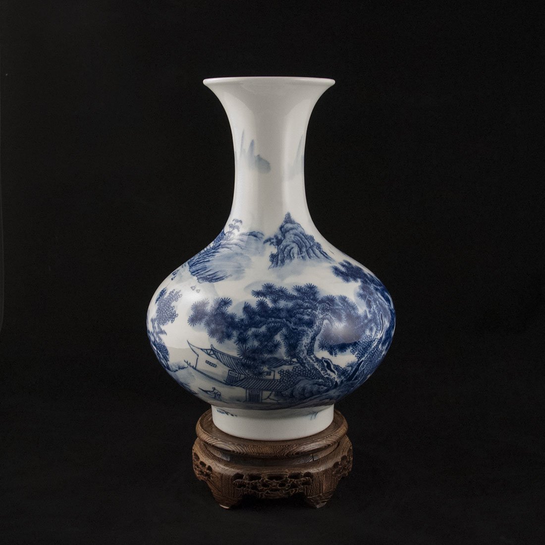 Китайская фарфоровая ваза «Blue & White» - бело-синий фарфор в интернет-студии декора / шоурум | ChinaHouse.studio