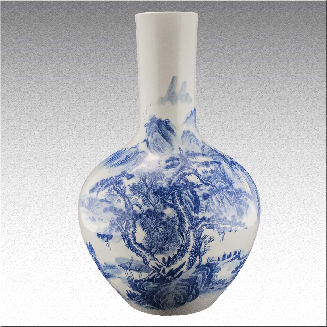 Китайская фарфоровая ваза «Blue &amp; White» - бело-синий фарфор в интернет-студии декора / шоурум | ChinaHouse.studio