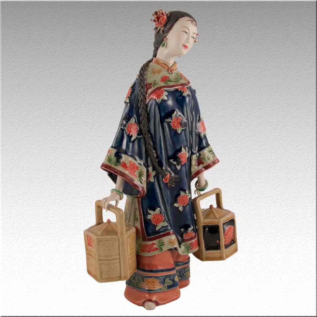 Статуэтка, фигурка девушки из фарфора - "Chinese Lady porcelain" + Premium box в интернет-студии декора / шоурум | ChinaHouse.studio