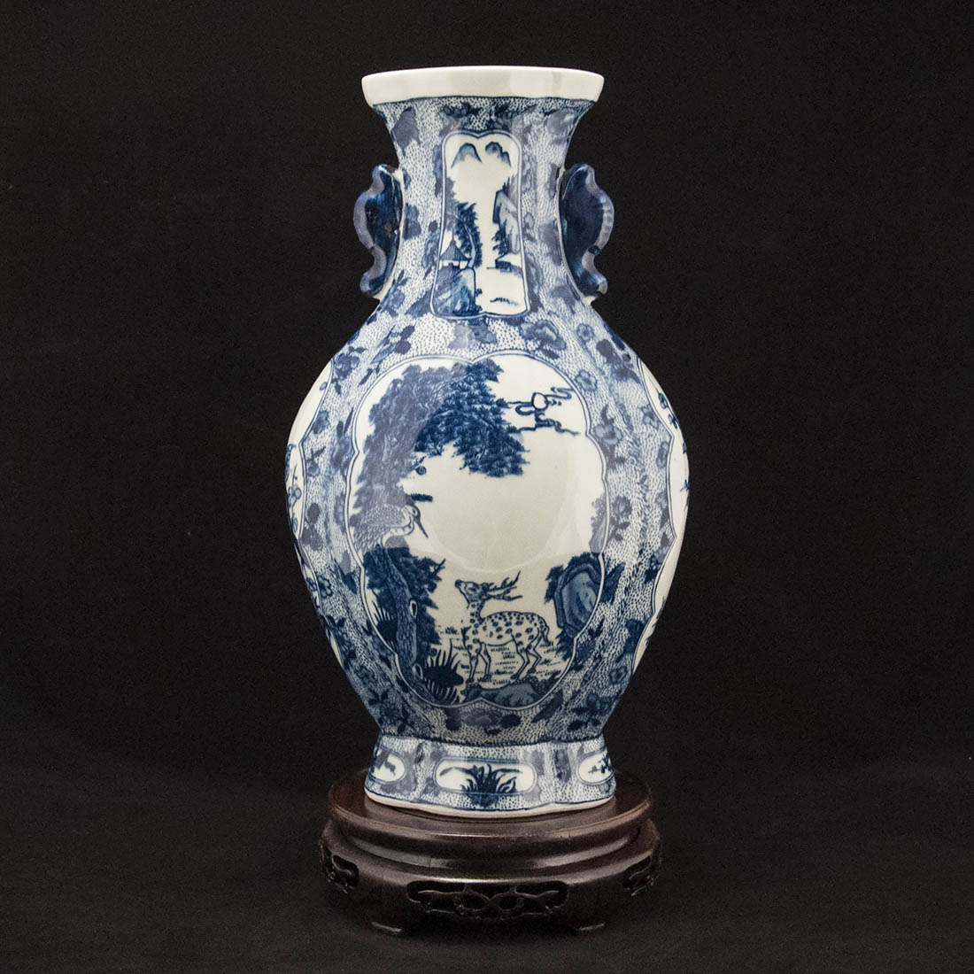 Китайская фарфоровая ваза «Blue & White» - бело-синий фарфор в интернет-студии декора / шоурум | ChinaHouse.studio