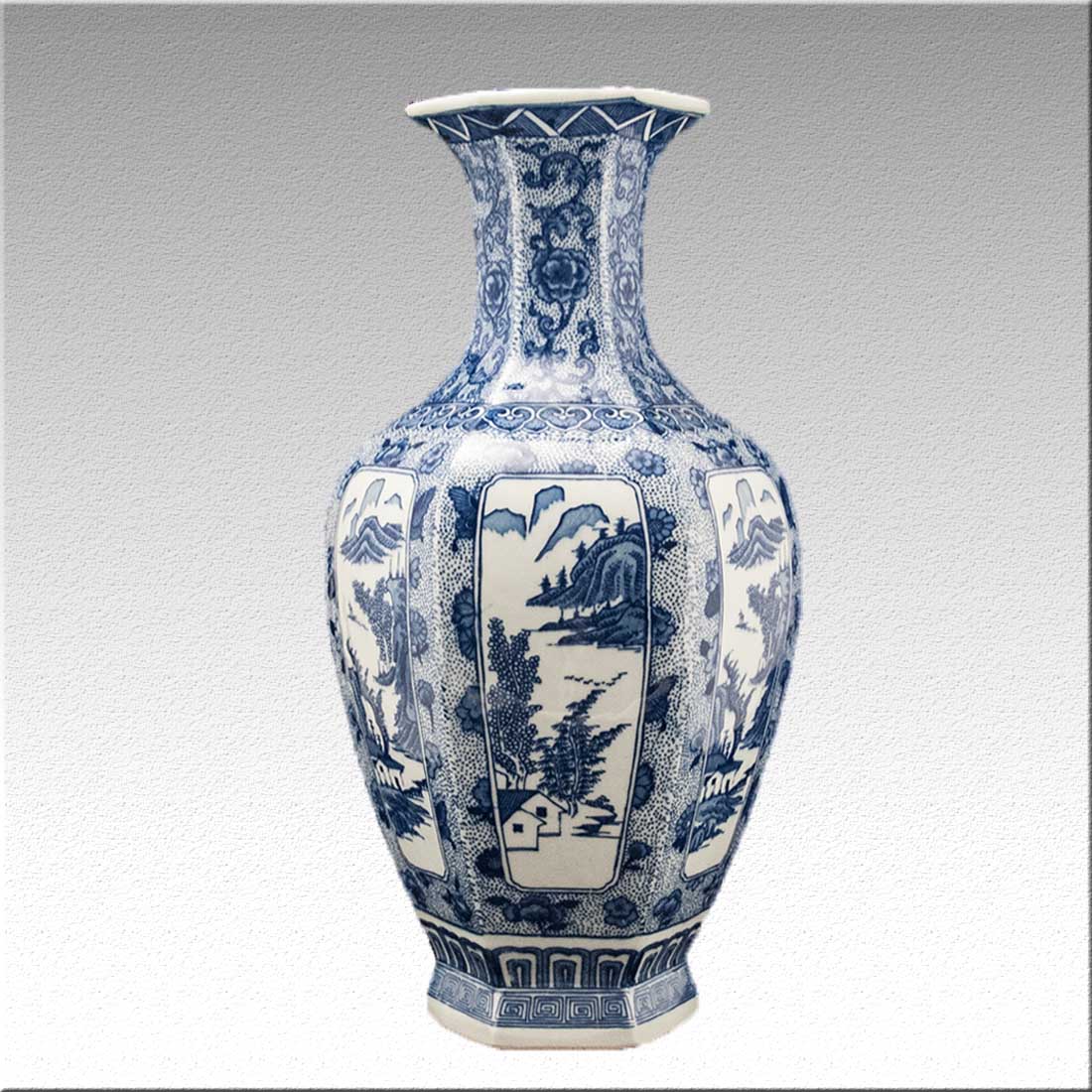 Китайская фарфоровая ваза «Blue &amp; White» - бело-синий фарфор в интернет-студии декора / шоурум | ChinaHouse.studio