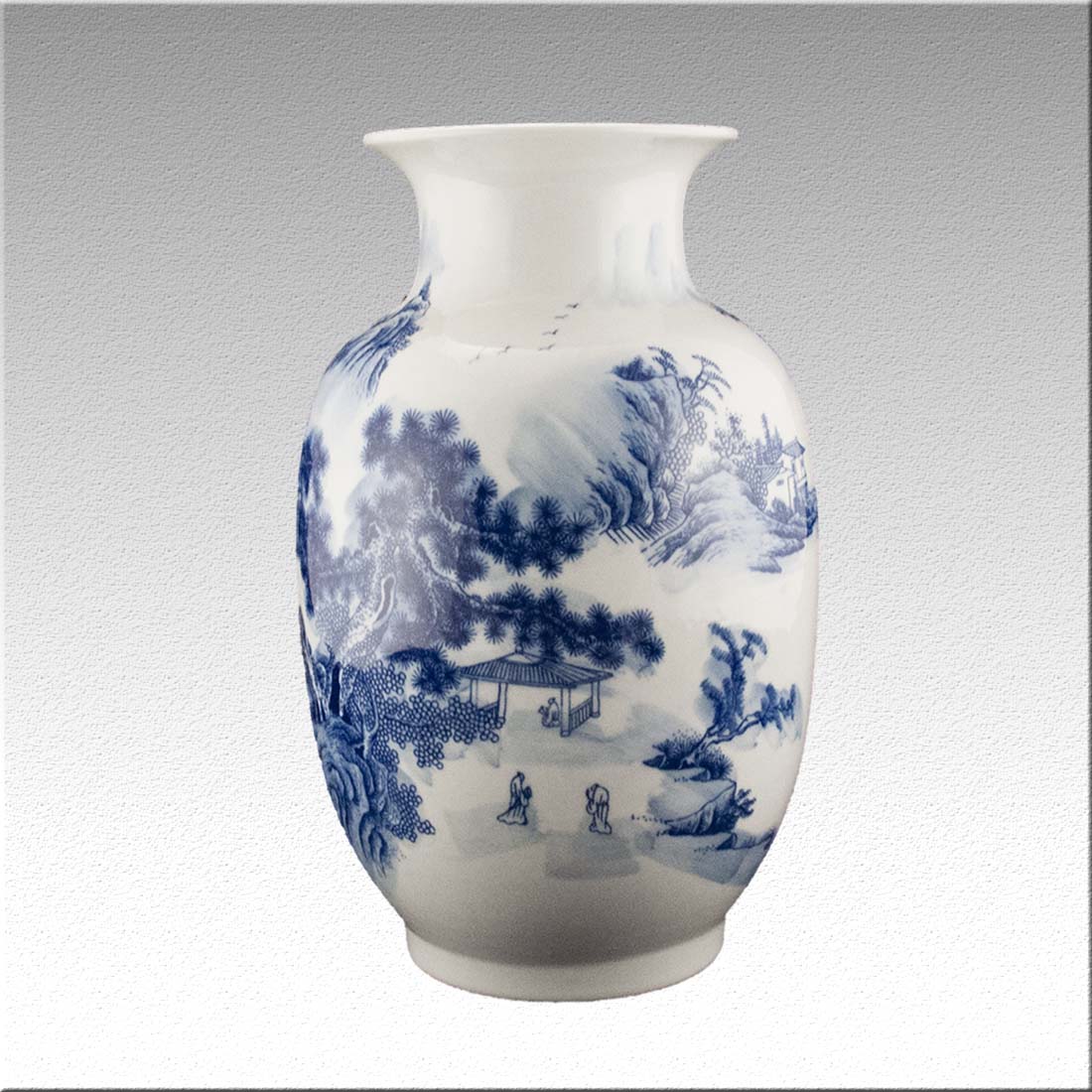 Китайская фарфоровая ваза «Blue &amp; White» - бело-синий фарфор в интернет-студии декора / шоурум | ChinaHouse.studio