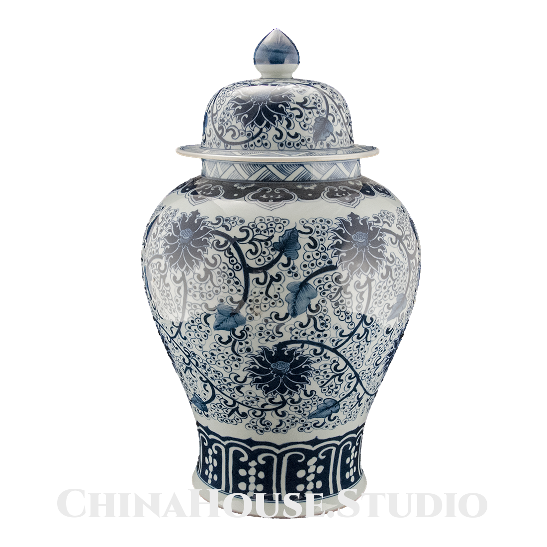 Китайская фарфоровая ваза «Blue &amp; White» - бело-синий фарфор в интернет-студии декора / шоурум | ChinaHouse.studio