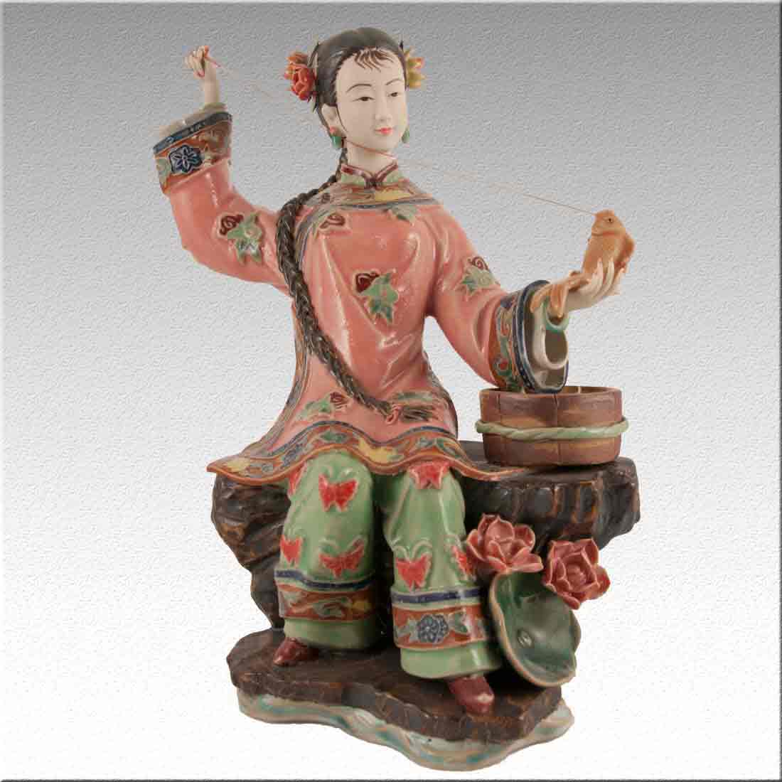 Статуэтка фигура девушки из фарфора «Chinese Lady porcelain» + Premium box в интернет-студии декора / шоурум | ChinaHouse.studio