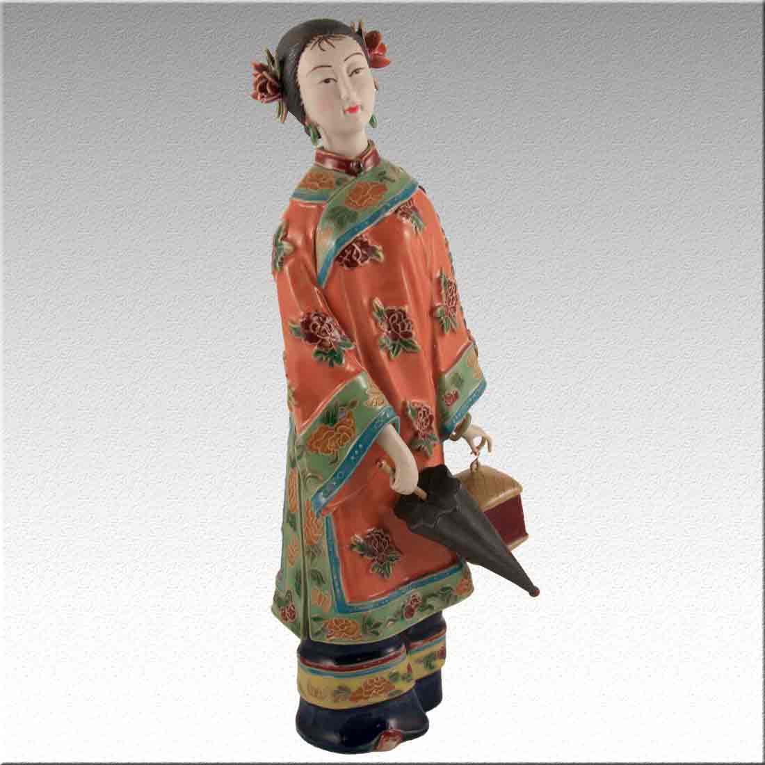 Статуэтка фигура девушки из фарфора «Chinese Lady porcelain» + Premium box в интернет-студии декора / шоурум | ChinaHouse.studio