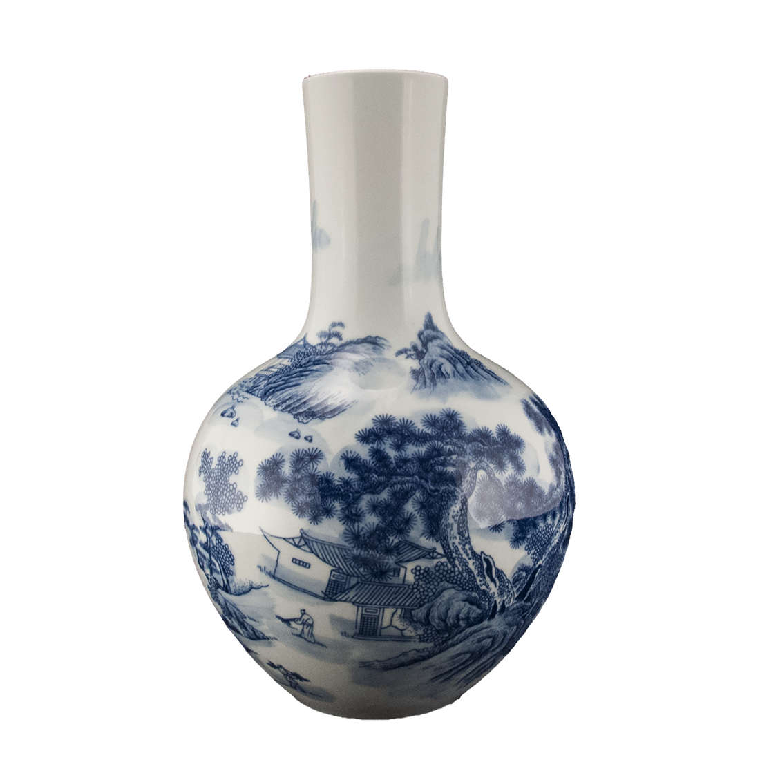 Китайская фарфоровая ваза «Blue &amp; White» - бело-синий фарфор в интернет-студии-декора / шоурум | ChinaHouse.studio