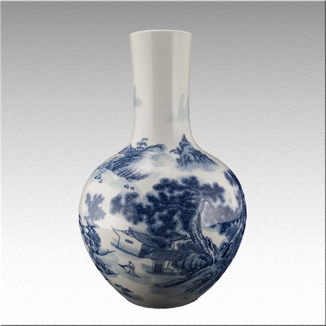 Китайская фарфоровая ваза «Blue &amp; White» - бело-синий фарфор в интернет-студии декора / шоурум | ChinaHouse.studio