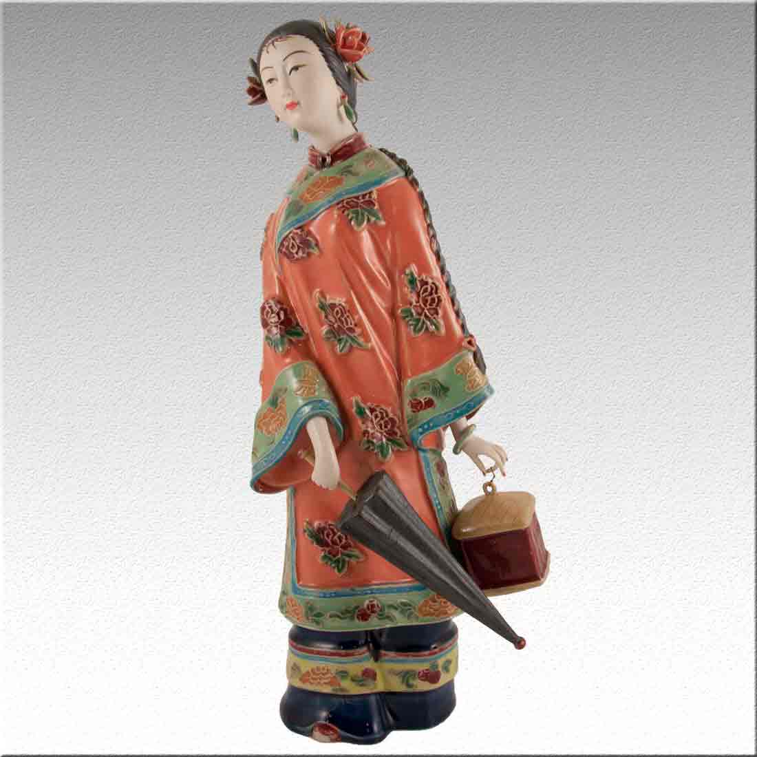 Статуэтка фигура девушки из фарфора «Chinese Lady porcelain» + Premium box в интернет-студии декора / шоурум | ChinaHouse.studio