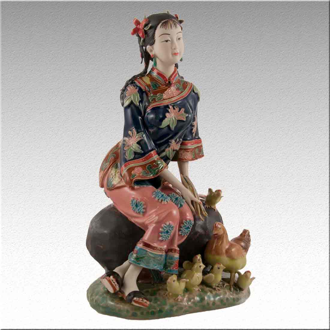 Статуэтка фигура девушки из фарфора «Chinese Lady porcelain» + Premium box в интернет-студии декора / шоурум | ChinaHouse.studio