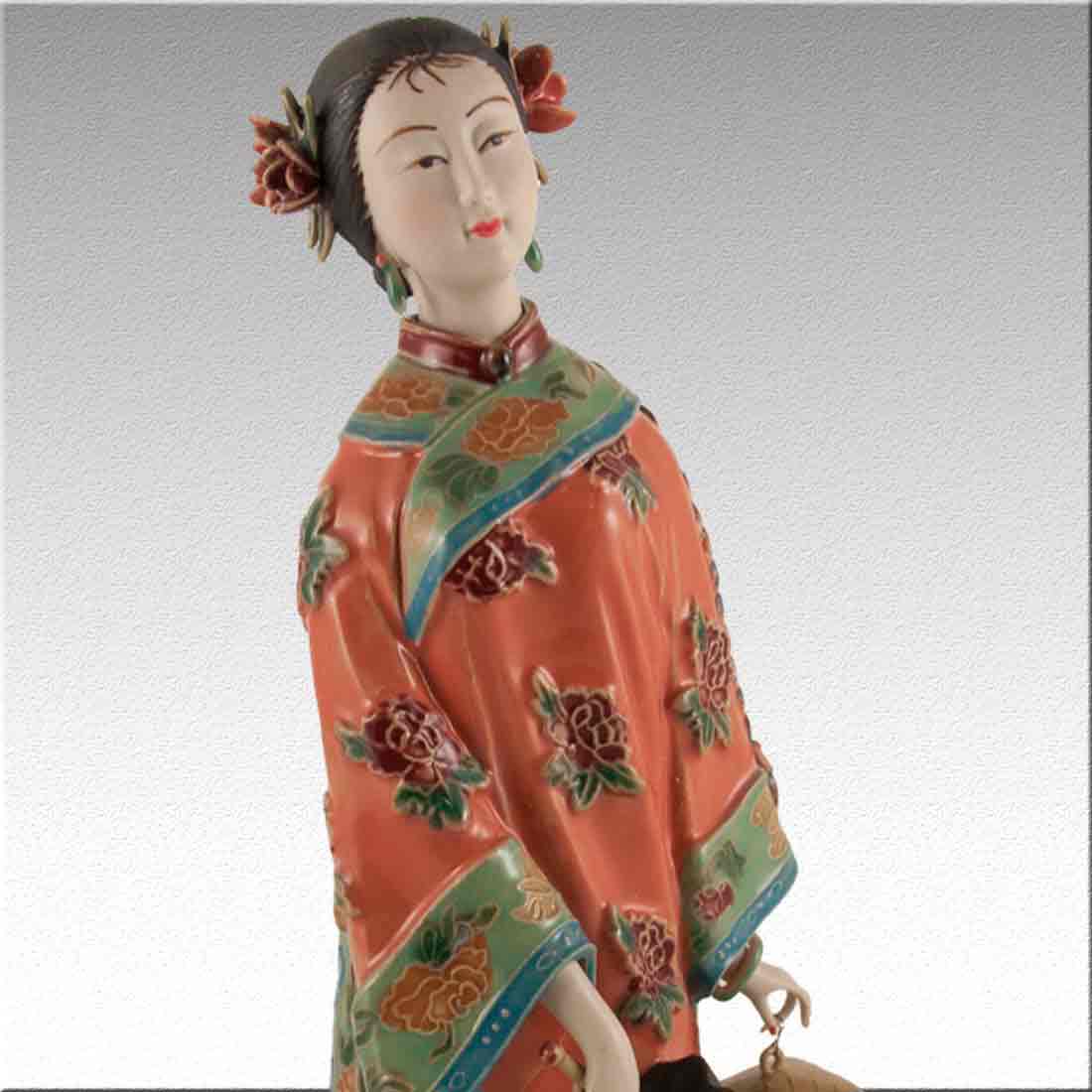 Статуэтка фигура девушки из фарфора «Chinese Lady porcelain» + Premium box в интернет-студии декора / шоурум | ChinaHouse.studio