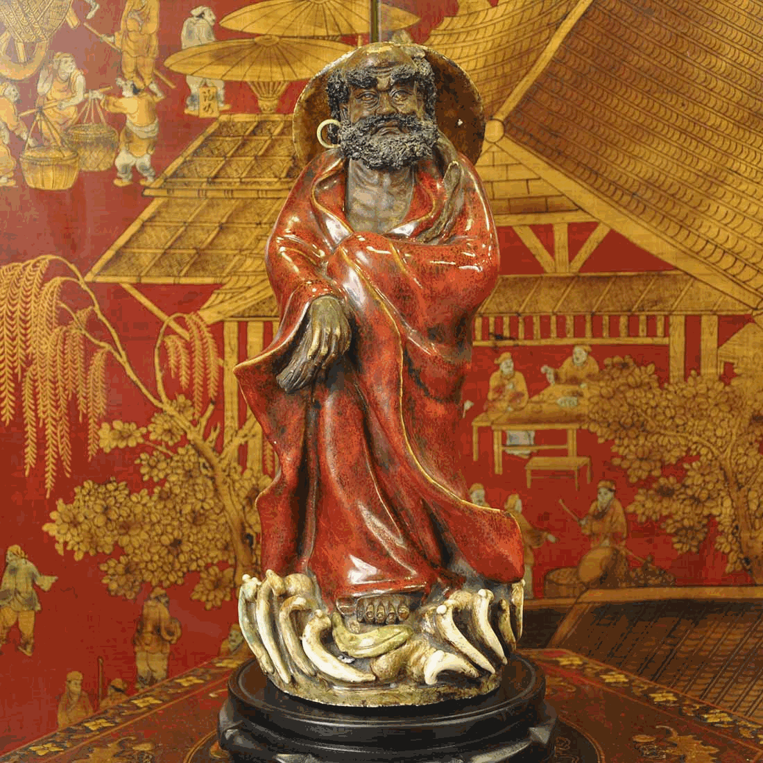 Статуэтка, патриарх чань-буддизма "Дамо" в интернет-студии декора / шоурум | ChinaHouse.studio