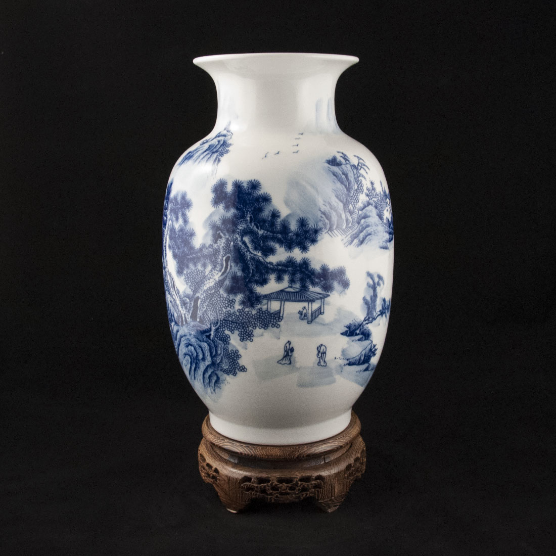 Китайская фарфоровая ваза «Blue & White» - бело-синий фарфор в интернет-студии декора / шоурум | ChinaHouse.studio