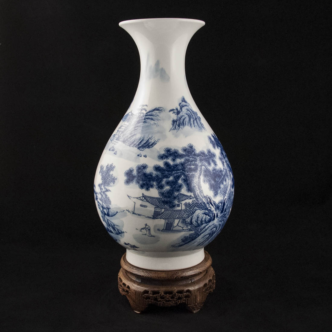 Китайская фарфоровая ваза «Blue & White» - бело-синий фарфор в интернет-студии декора / шоурум | ChinaHouse.studio